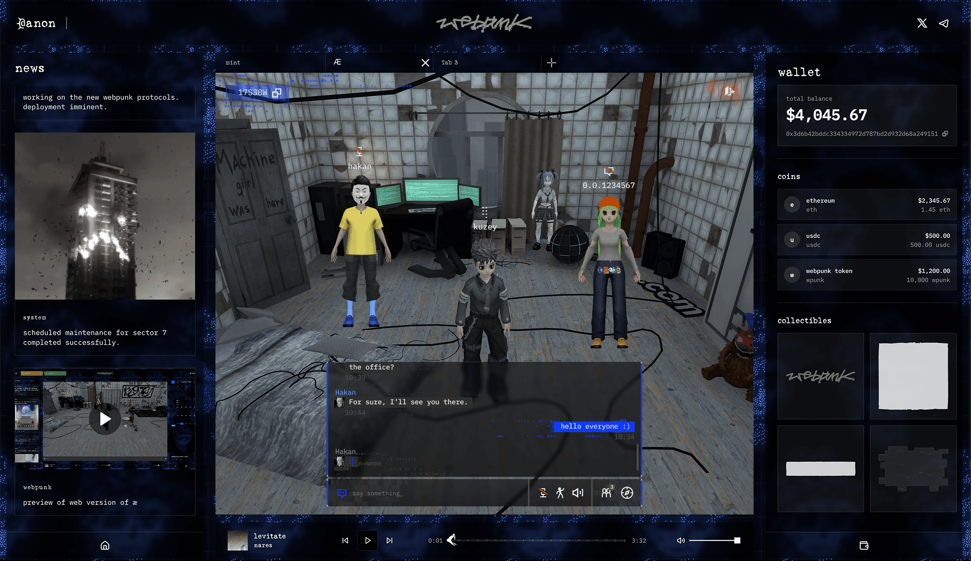 Desktop interface